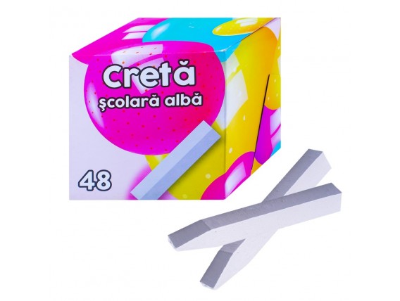 Creta scolara alba 48 buc